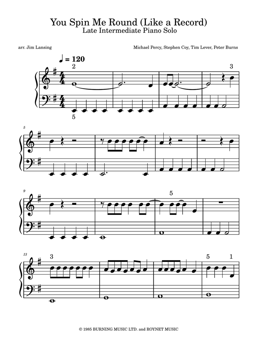 You Spin Me Round (like A Record) Piano Method scores gallery preview page 2
