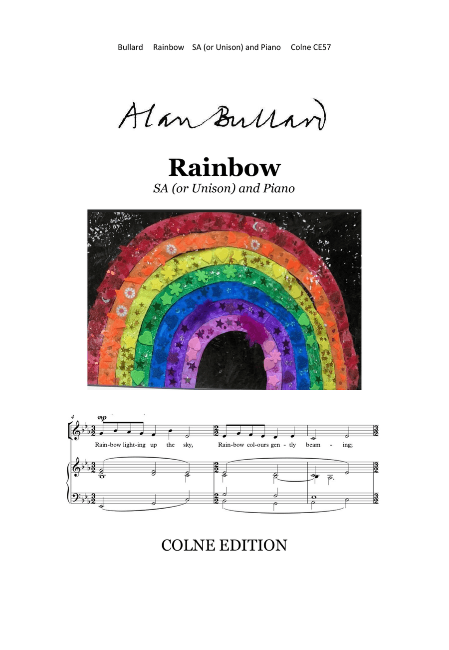 Rainbow (SA, or unison voices, and piano) SA scores gallery preview page 1