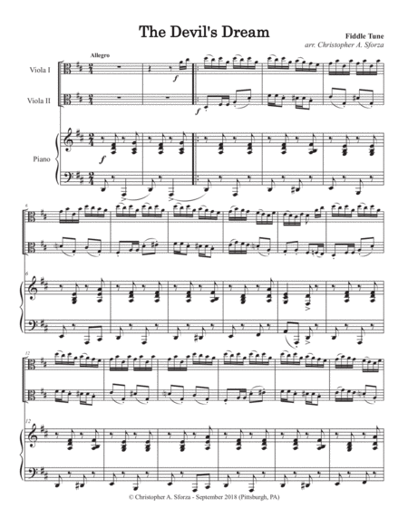 The Devil's Dream, for two violas and piano image number null