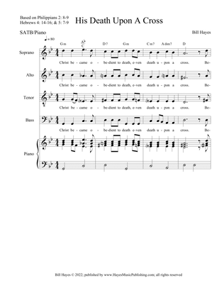 His Death Upon A Cross (SATB choral arrangement)
