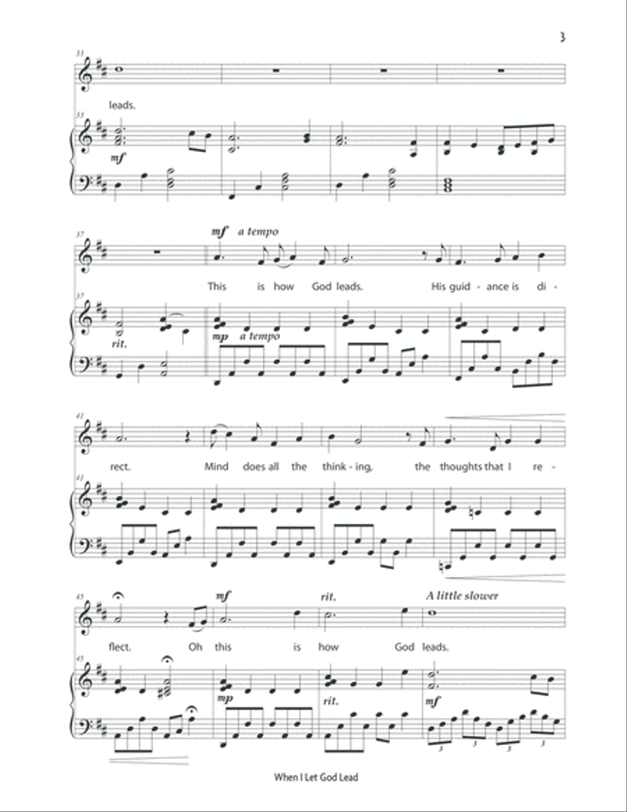 When I Let God Lead (High Voice) High Voice scores gallery preview page 4