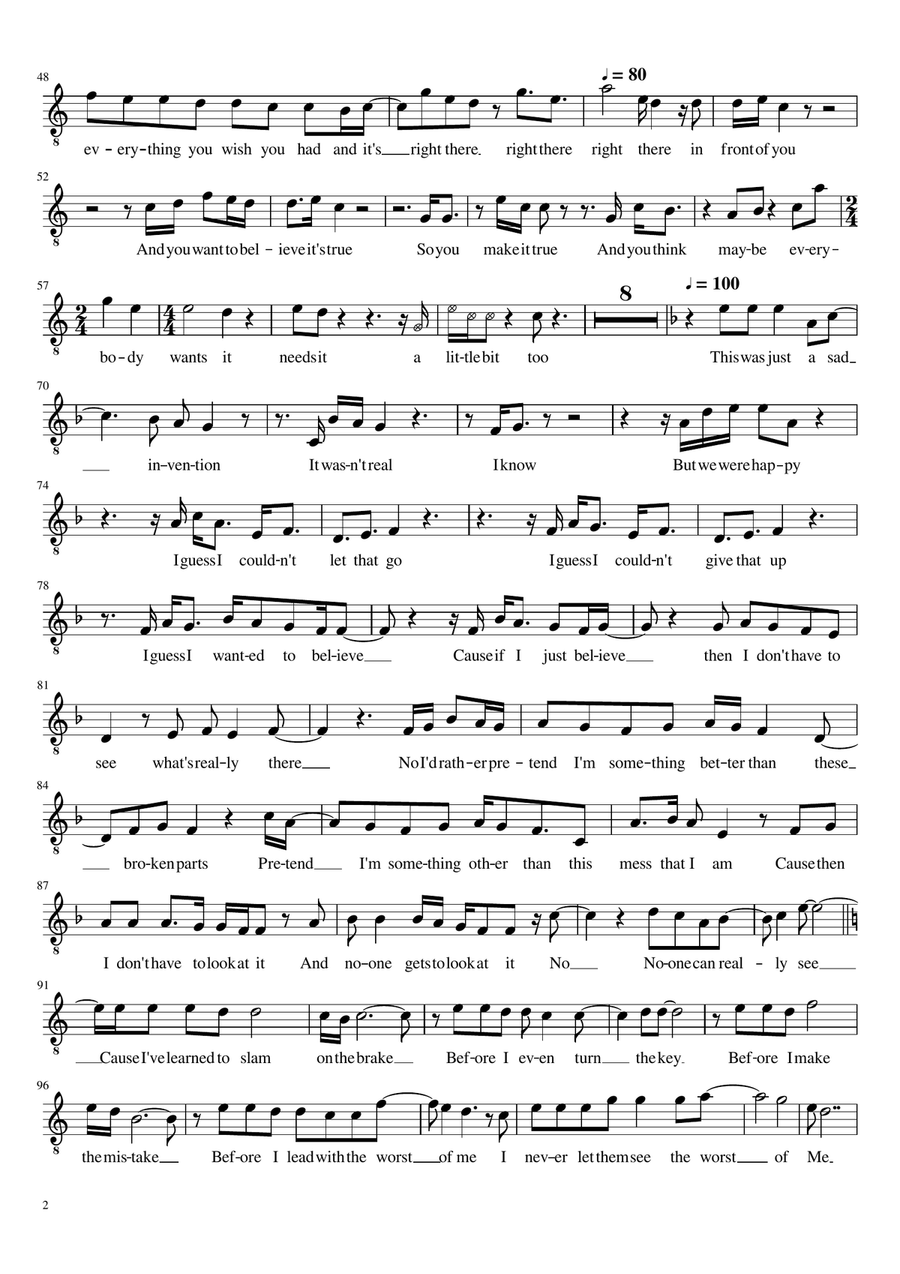 Words Fail Voice Solo scores gallery preview page 2