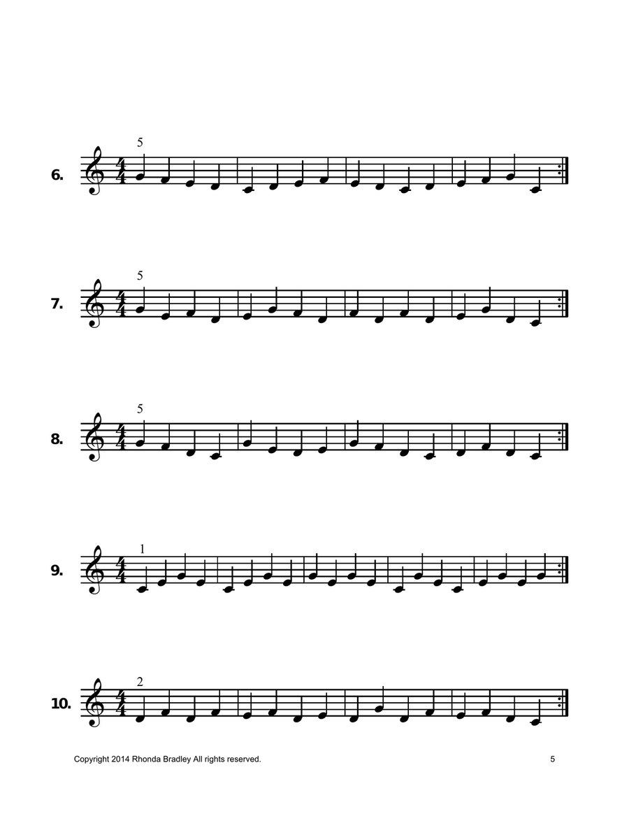 The Reading Book Note Reading exercises Piano Method scores gallery preview page 5