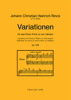 Book cover for Variationen für das Piano-Forte zu vier Händen op. 102