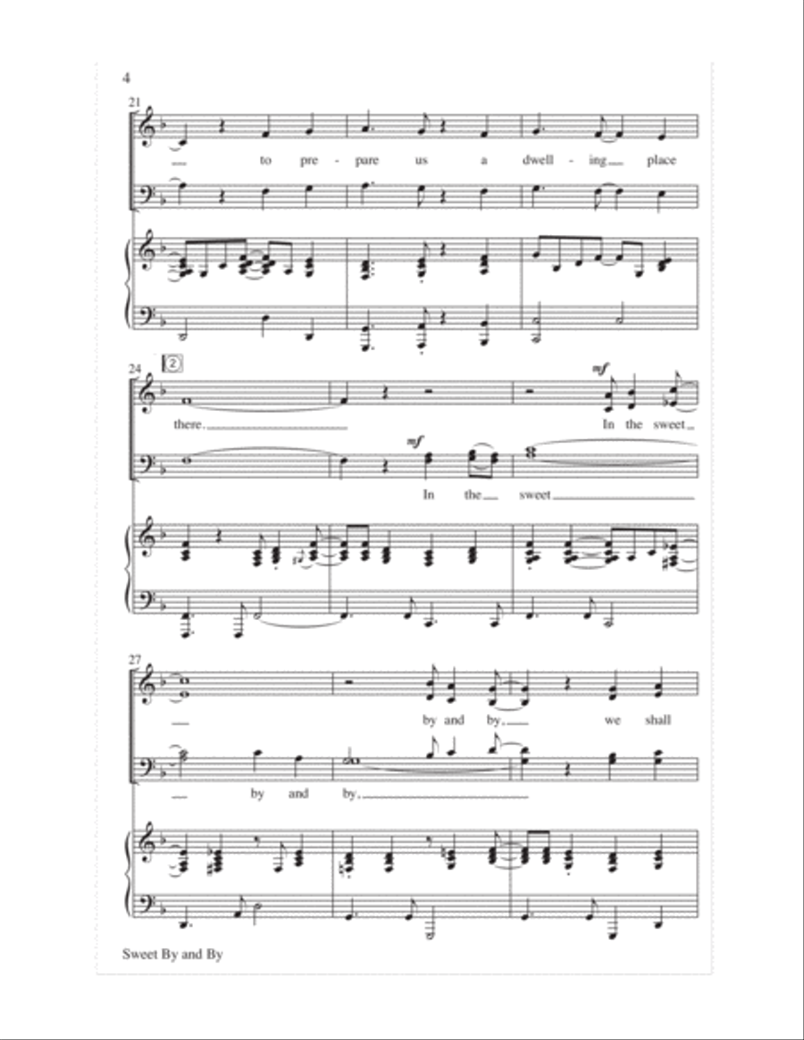 Sweet By and By 4-Part scores gallery preview page 5
