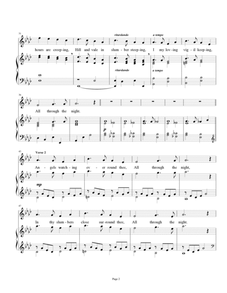 All Through the Night (Ar Hyd Y Nos) - Welsh Christmas Carol, Hymn tune image number null