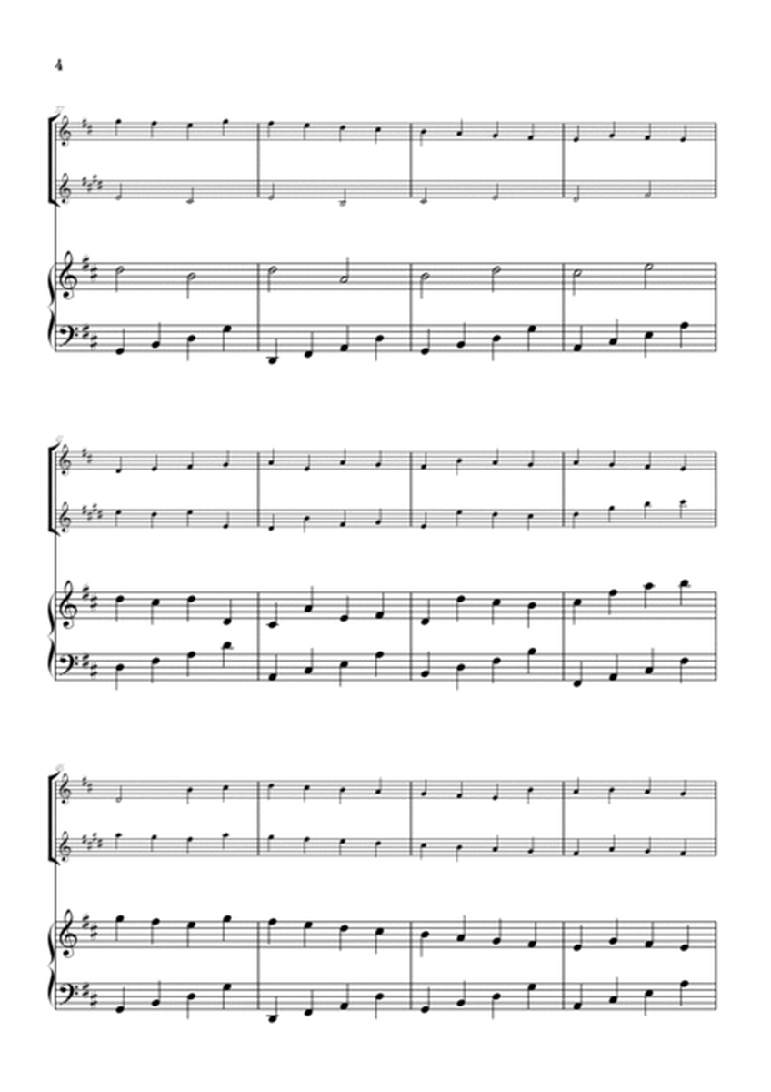 Pachelbel Canon in D • oboe & clarinet duet sheet music w/ piano accompaniment image number null