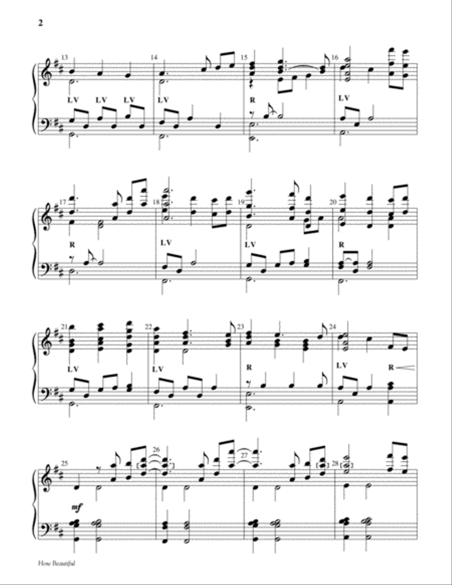 How Beautiful Choir scores gallery preview page 2