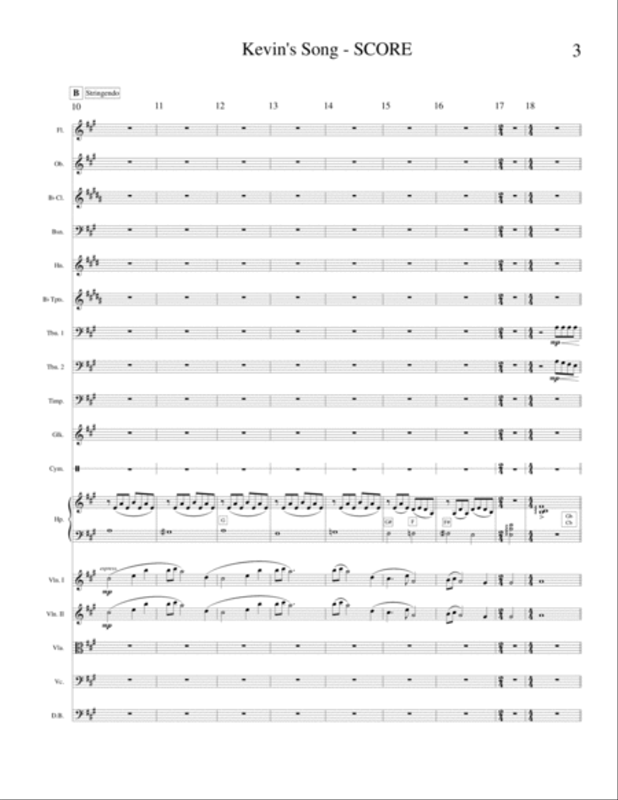 Kevin's Song (Orchestra) Full Orchestra scores gallery preview page 4