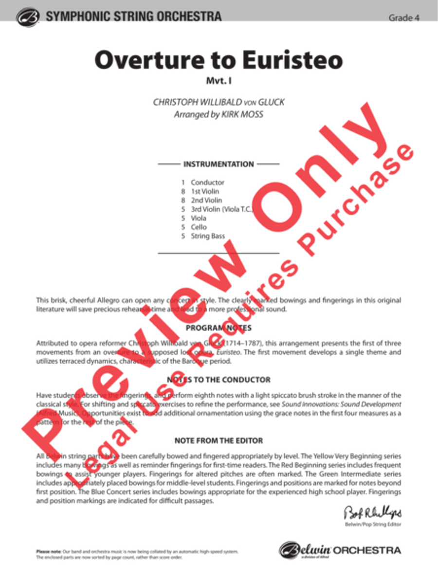 Overture to Euristeo Overture to Euristeo String Orchestra scores gallery preview page 2