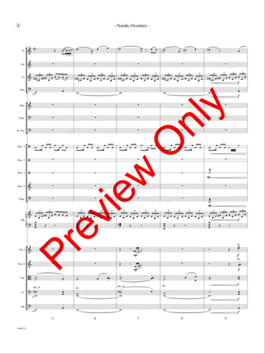 Nordic Overture Full Orchestra scores gallery preview page 5