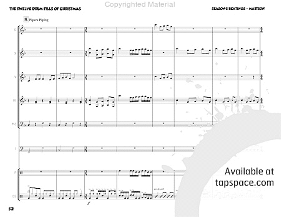 Season's Beatings Percussion Ensemble scores gallery preview page 68