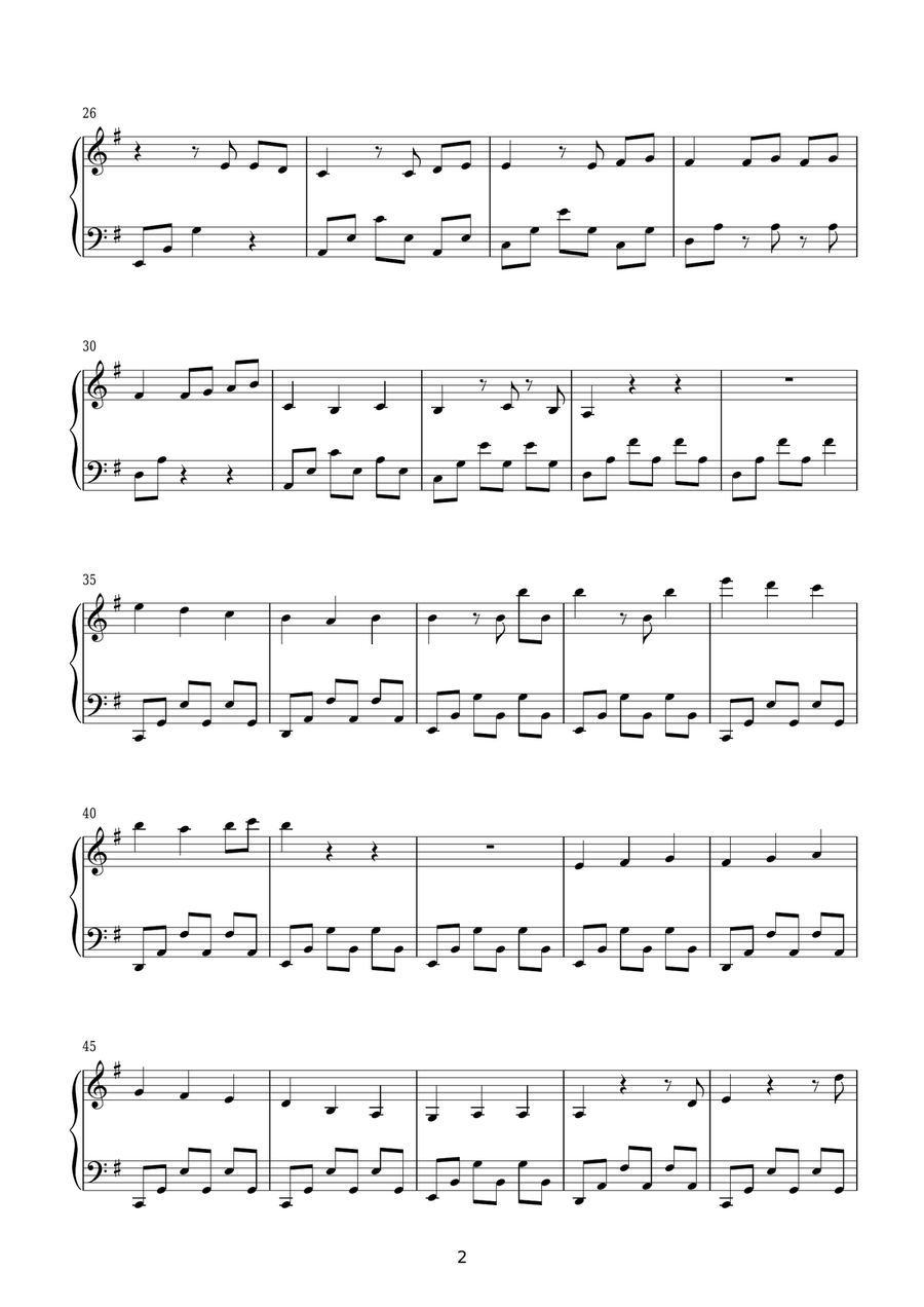 E' Sera E' Sera Piano Solo scores gallery preview page 2