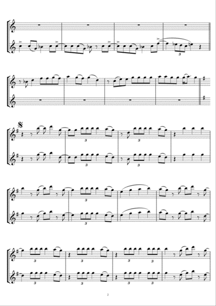 Man! I Feel Like A Woman! Clarinet Duet scores gallery preview page 2