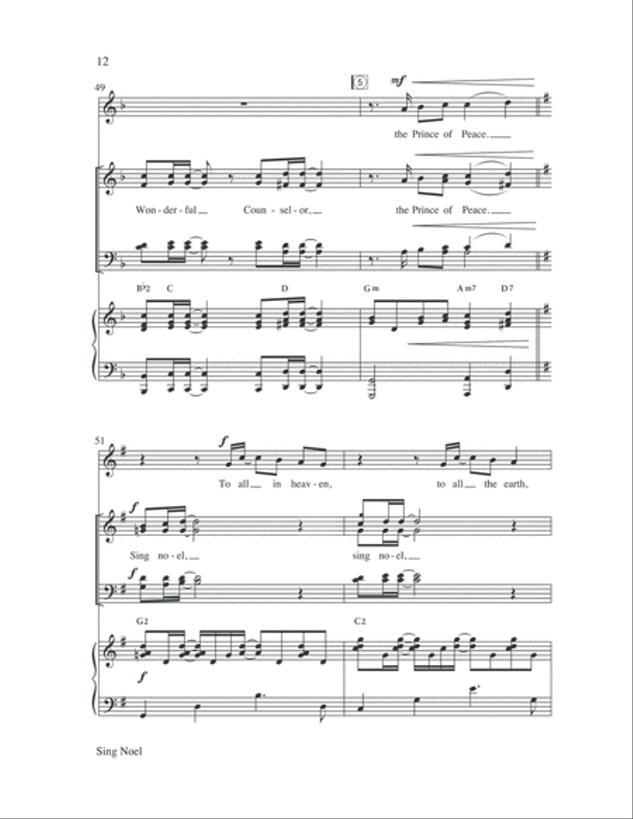 Sing Noel Sing Noel 4-Part scores gallery preview page 12