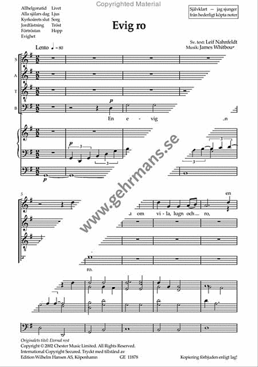 Evig ro 4-Part scores gallery preview page 2