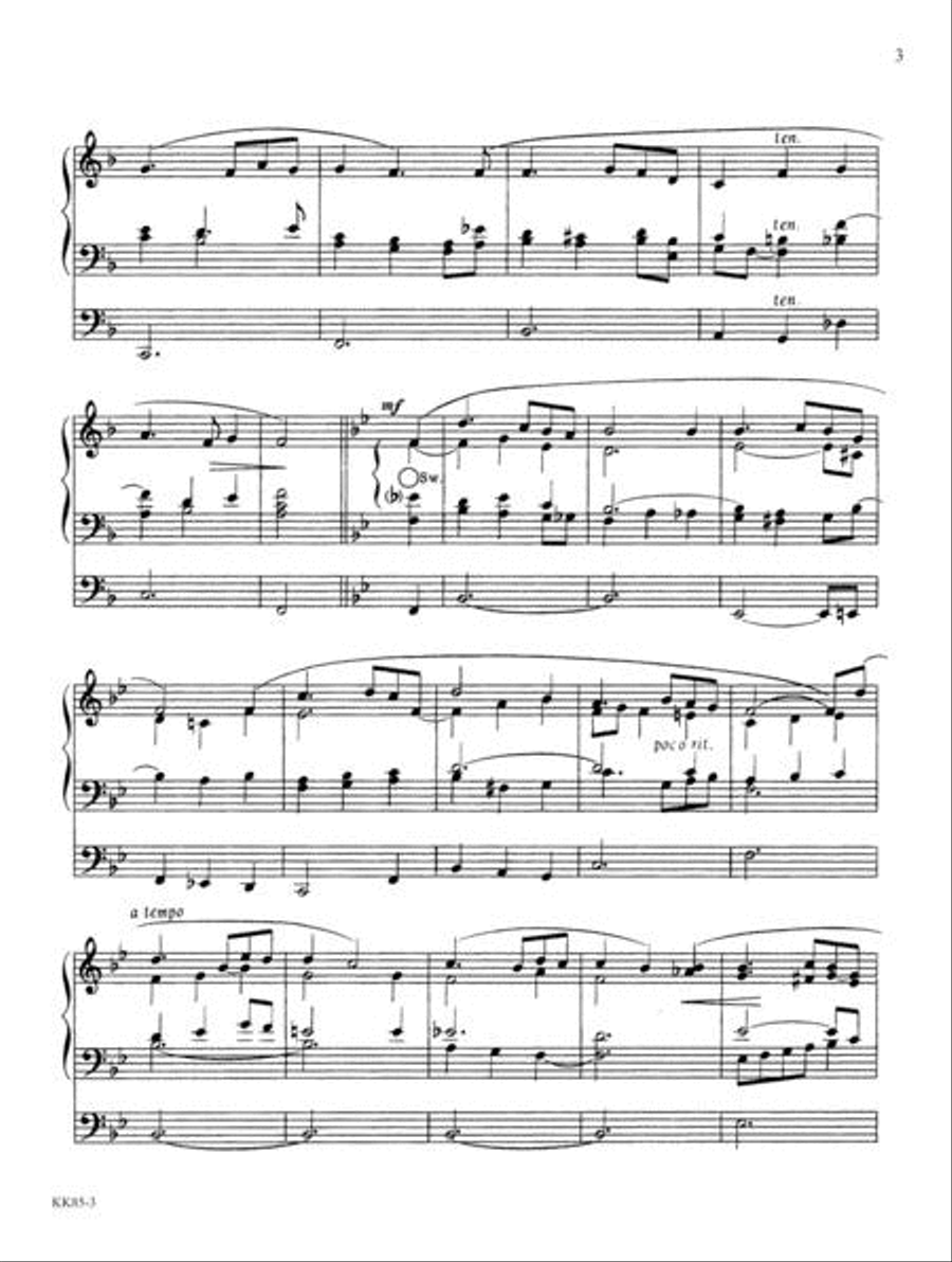 Easy Organ Transcriptions of Four Favorite Mormon Hymns, No. 4 Organ Solo scores gallery preview page 3