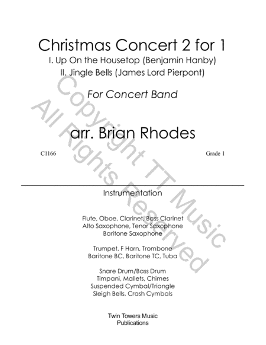 Christmas Concert 2 for 1 Concert Band scores gallery preview page 2