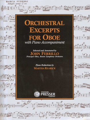 Book cover for Orchestral Excerpts For Oboe