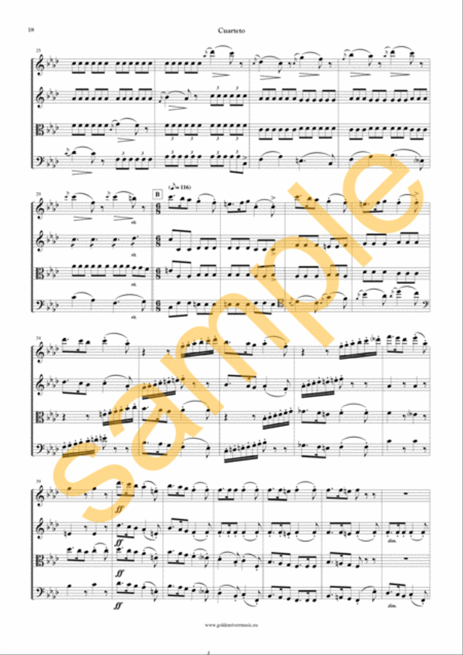 Cuerteta en fa sostenido menor Cello scores gallery preview page 6