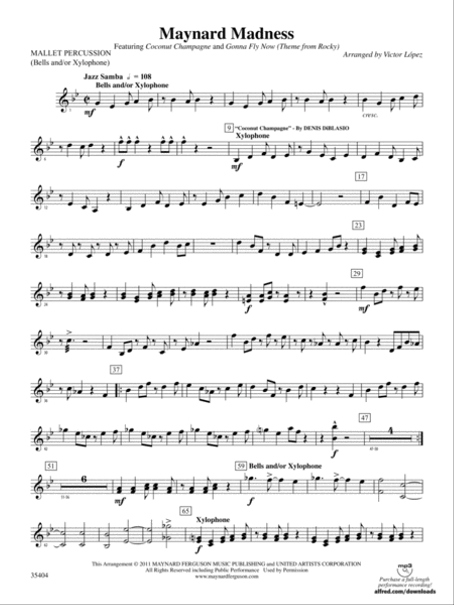 Maynard Madness: Mallets Concert Band scores gallery preview page 1