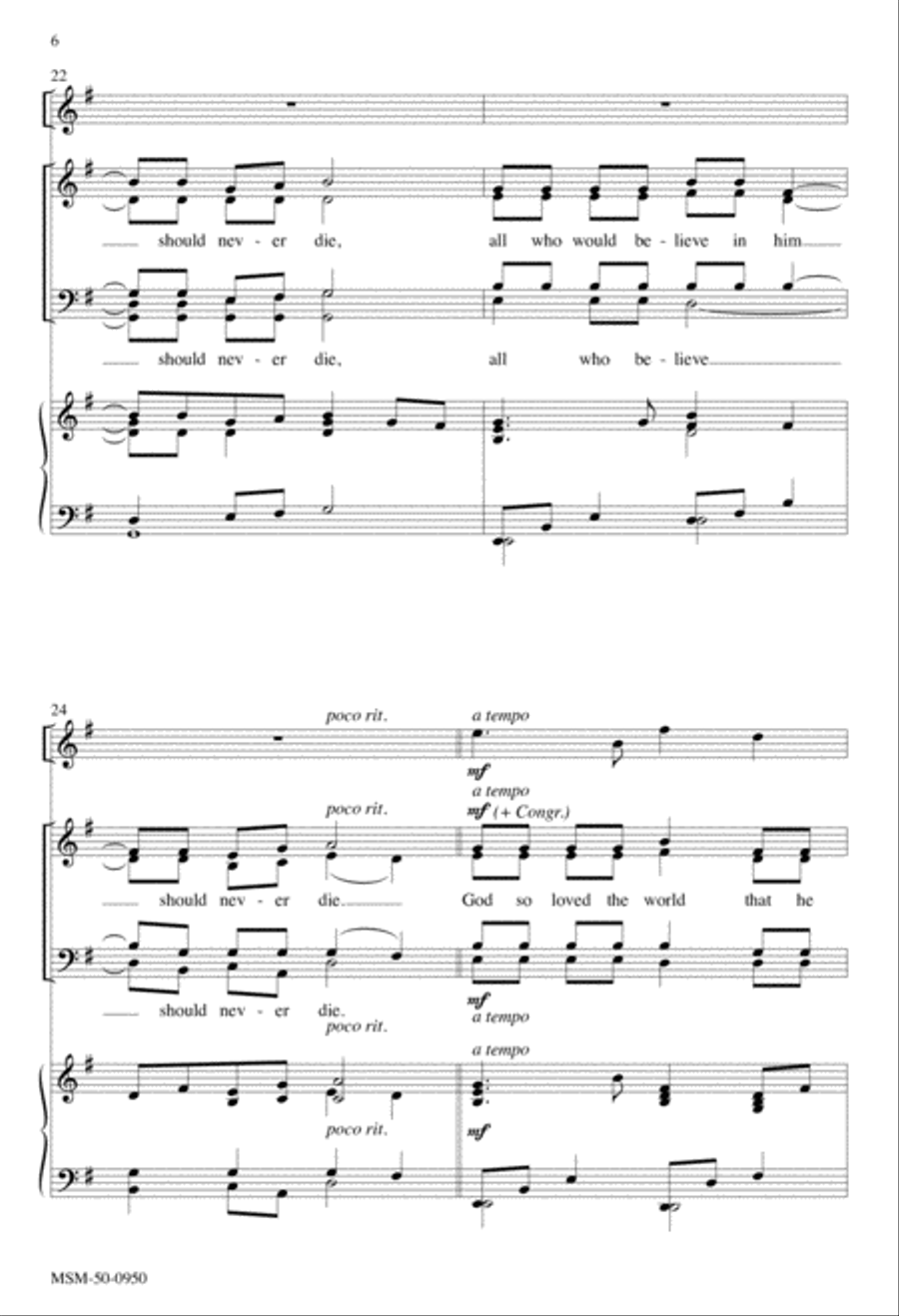 God So Loved the World God So Loved the World 4-Part scores gallery preview page 5