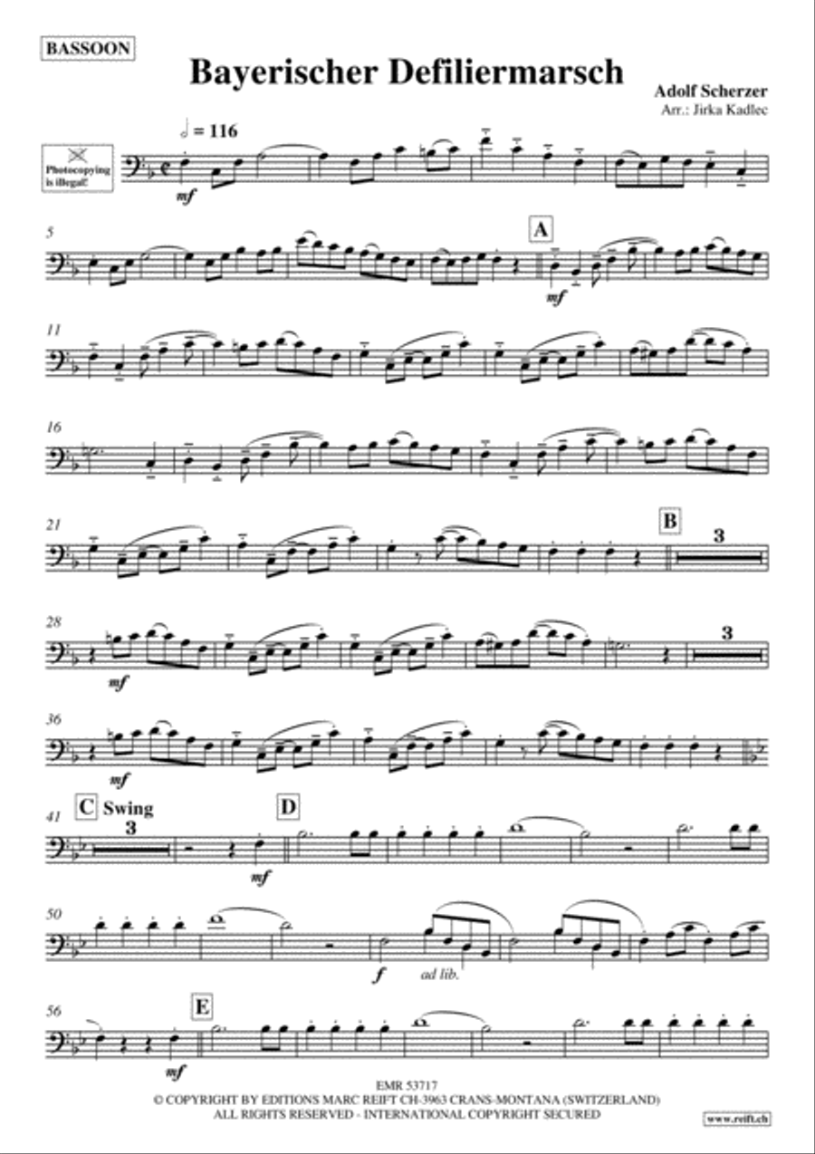 Bayerischer Defiliermarsch Bassoon Solo scores gallery preview page 2