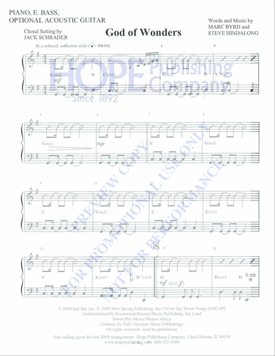 God of Wonders Choir scores gallery preview page 2