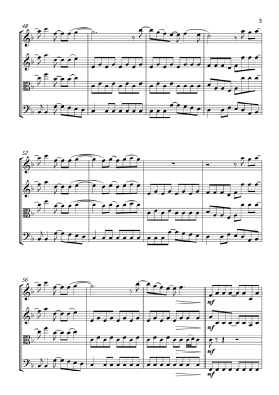 Go Your Own Way String Quartet scores gallery preview page 5