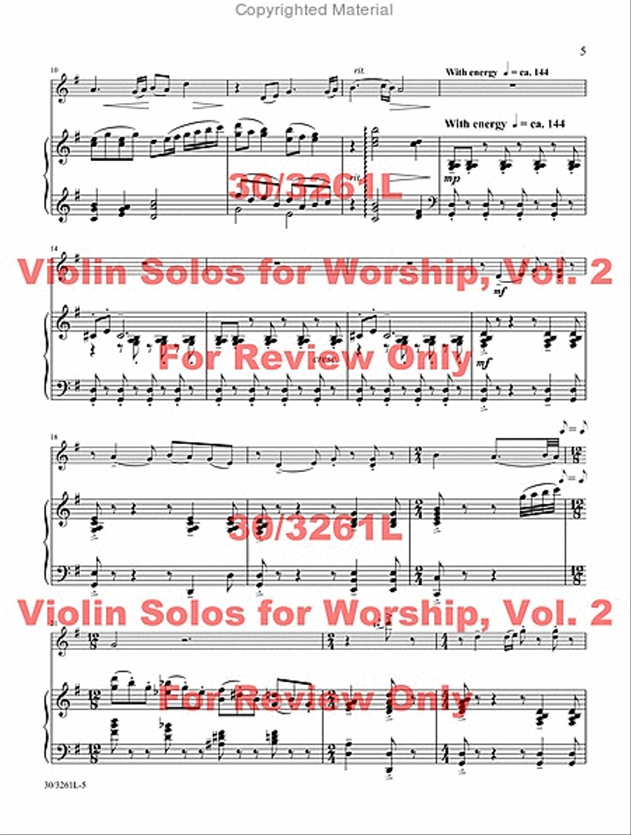 Violin Solos for Worship, Vol. 2 image number null