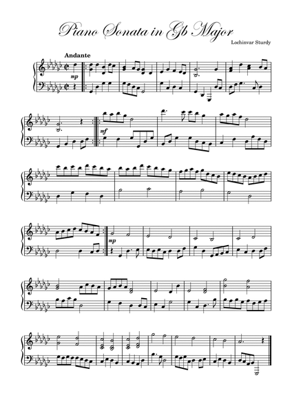 Piano Sonata in Gb Major image number null