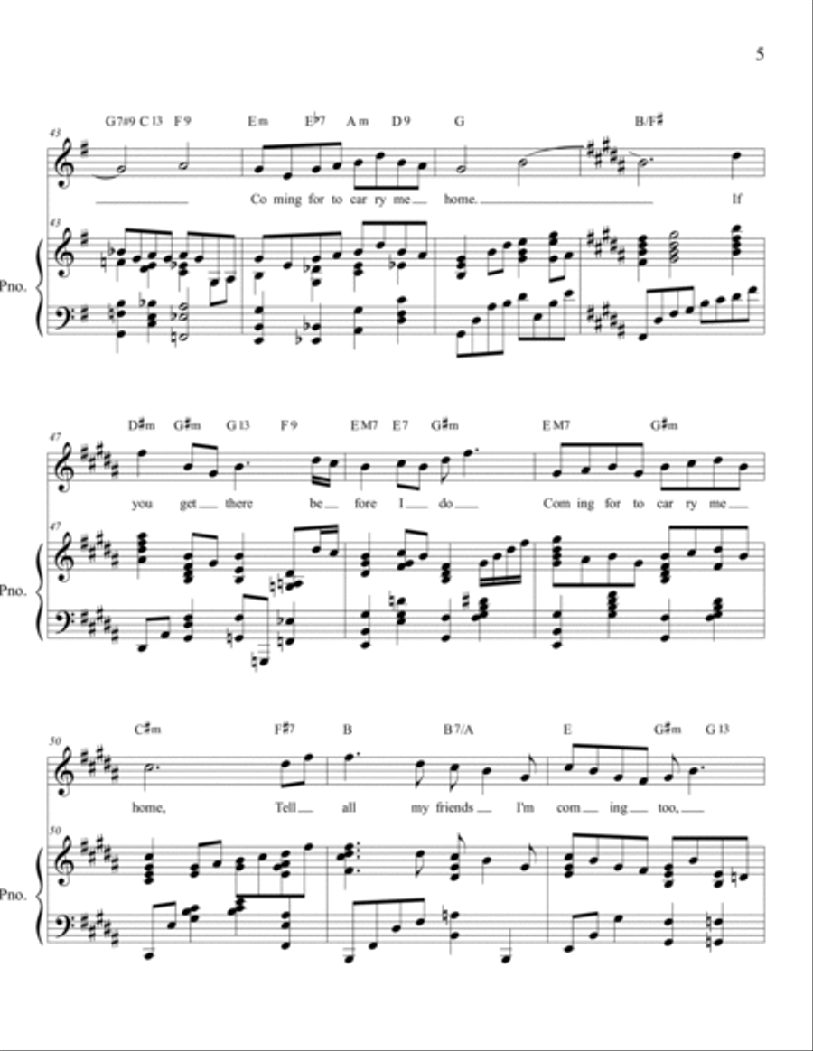 He's Got the Whole World-Swing Low Sweet Chariot Small Ensemble scores gallery preview page 5
