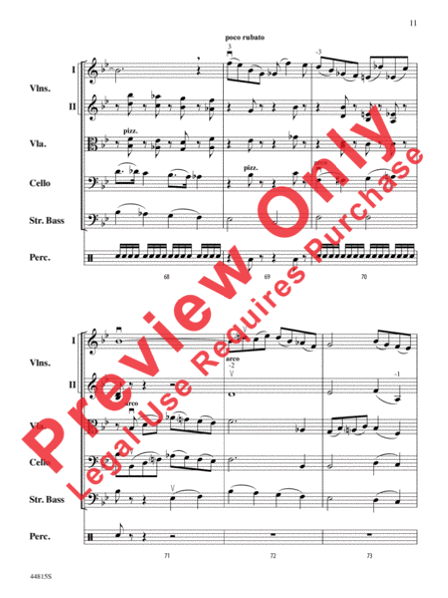 An American in Paris, Highlights from String Orchestra scores gallery preview page 12