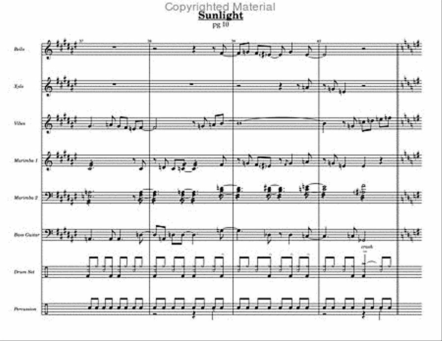 Sunlight Sunlight Percussion Ensemble scores gallery preview page 5