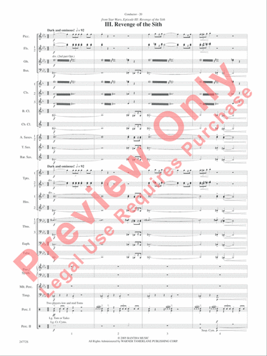The Star WarsA(r) Epic - Part I, Suite from Concert Band scores gallery preview page 23