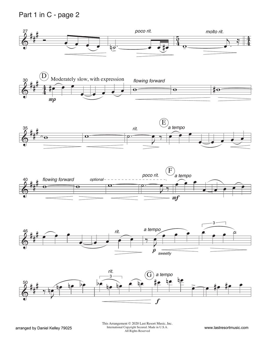Rhapsody in Blue for String Quartet or Wind Quartet (Mixed Quartet, Double Reed Quartet, or Clarinet Chamber Orchestra scores gallery preview page 4