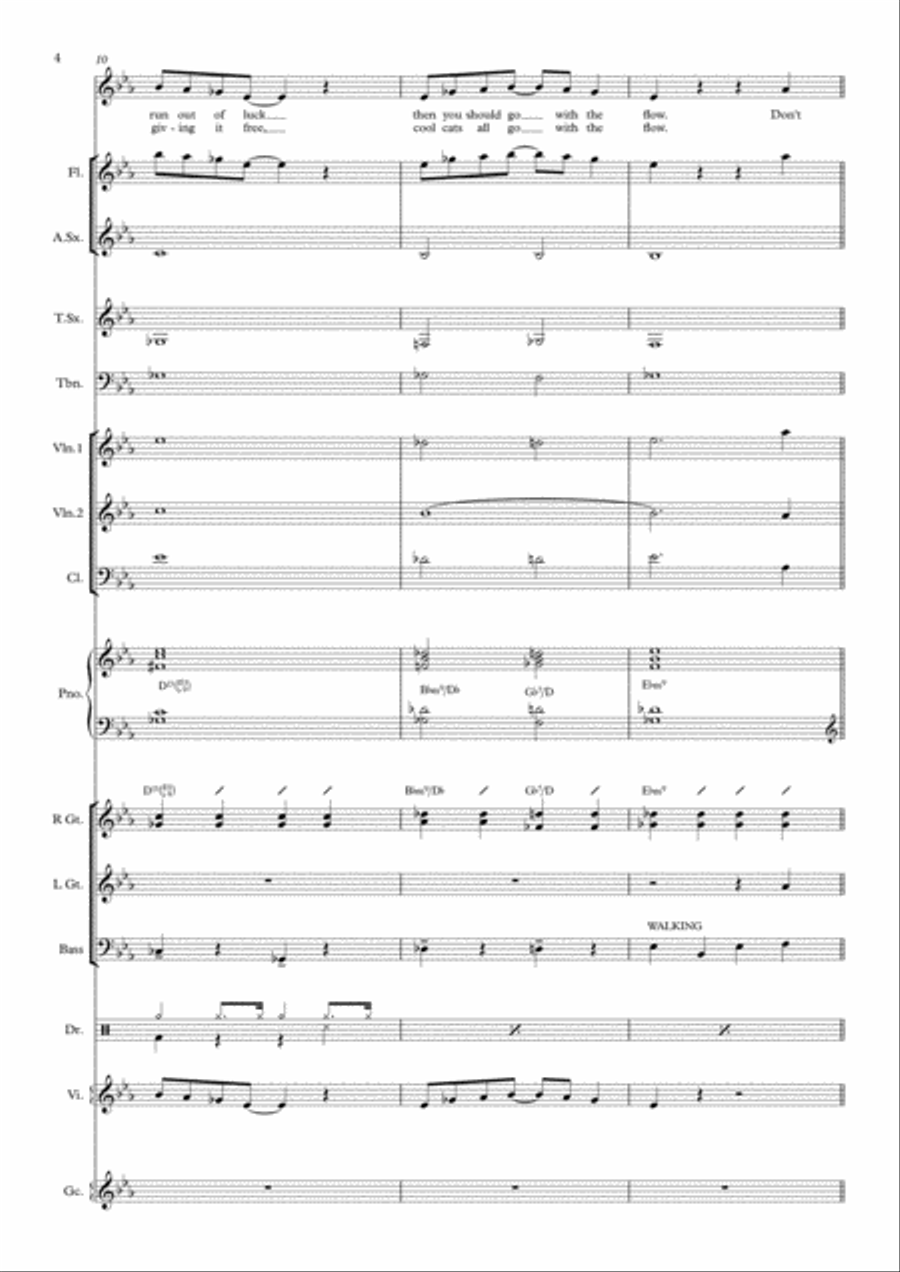 COOL CAT 'Alice in Wonderland' Song for Show Bands Large Ensemble scores gallery preview page 6