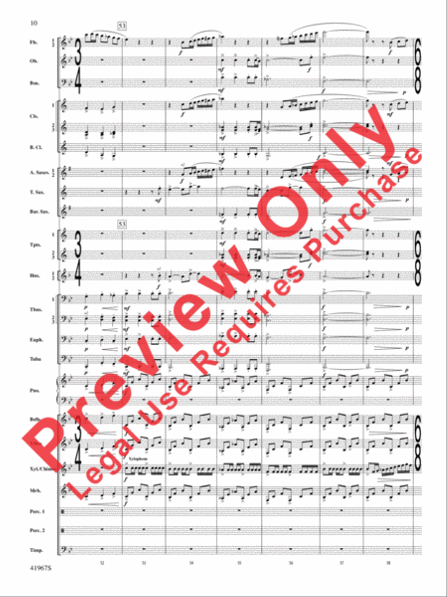 Seven Hills Overture Concert Band scores gallery preview page 11