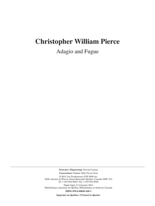 Book cover for Adagio and Fugue