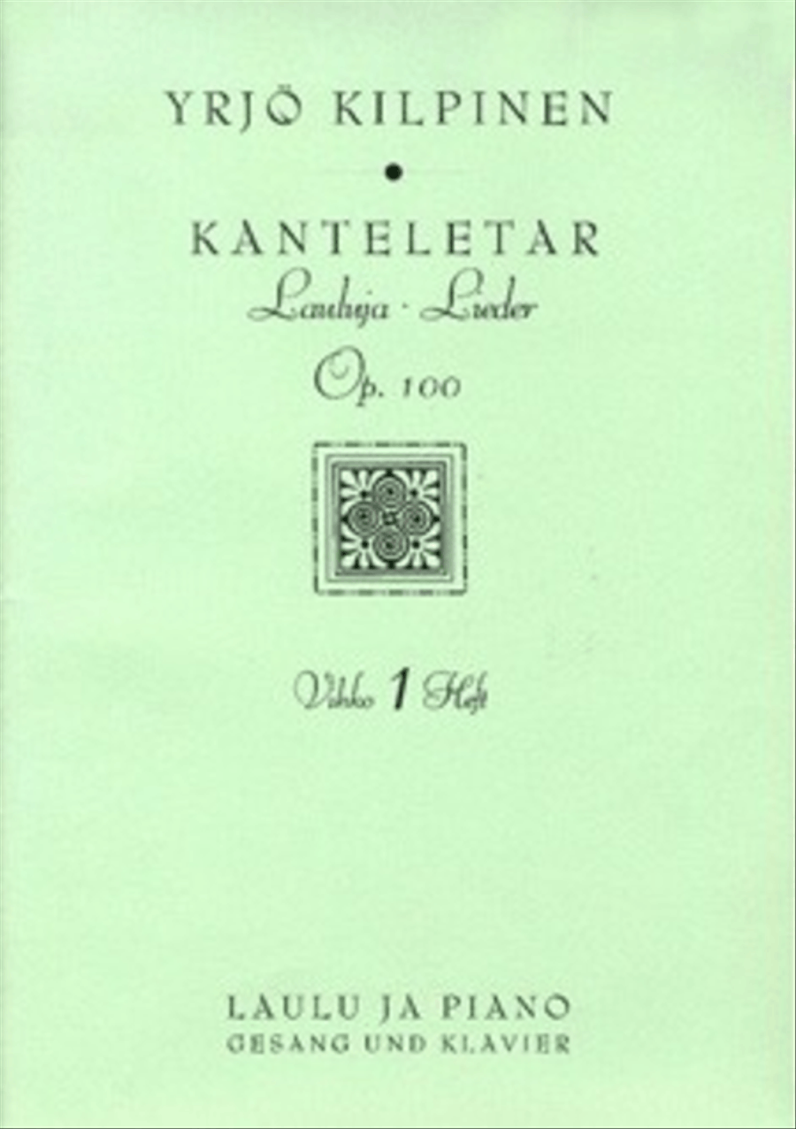 Lauluja Kantelettaren runoihin (Kanteletar-lauluja) op 100/1 Voice scores gallery preview page 1