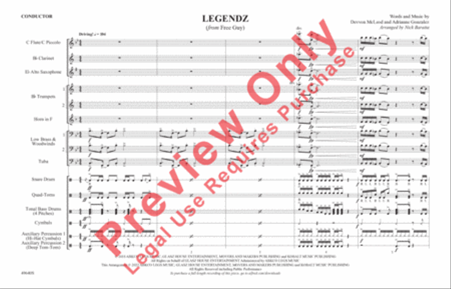 Legendz Legendz Marching Band scores gallery preview page 2