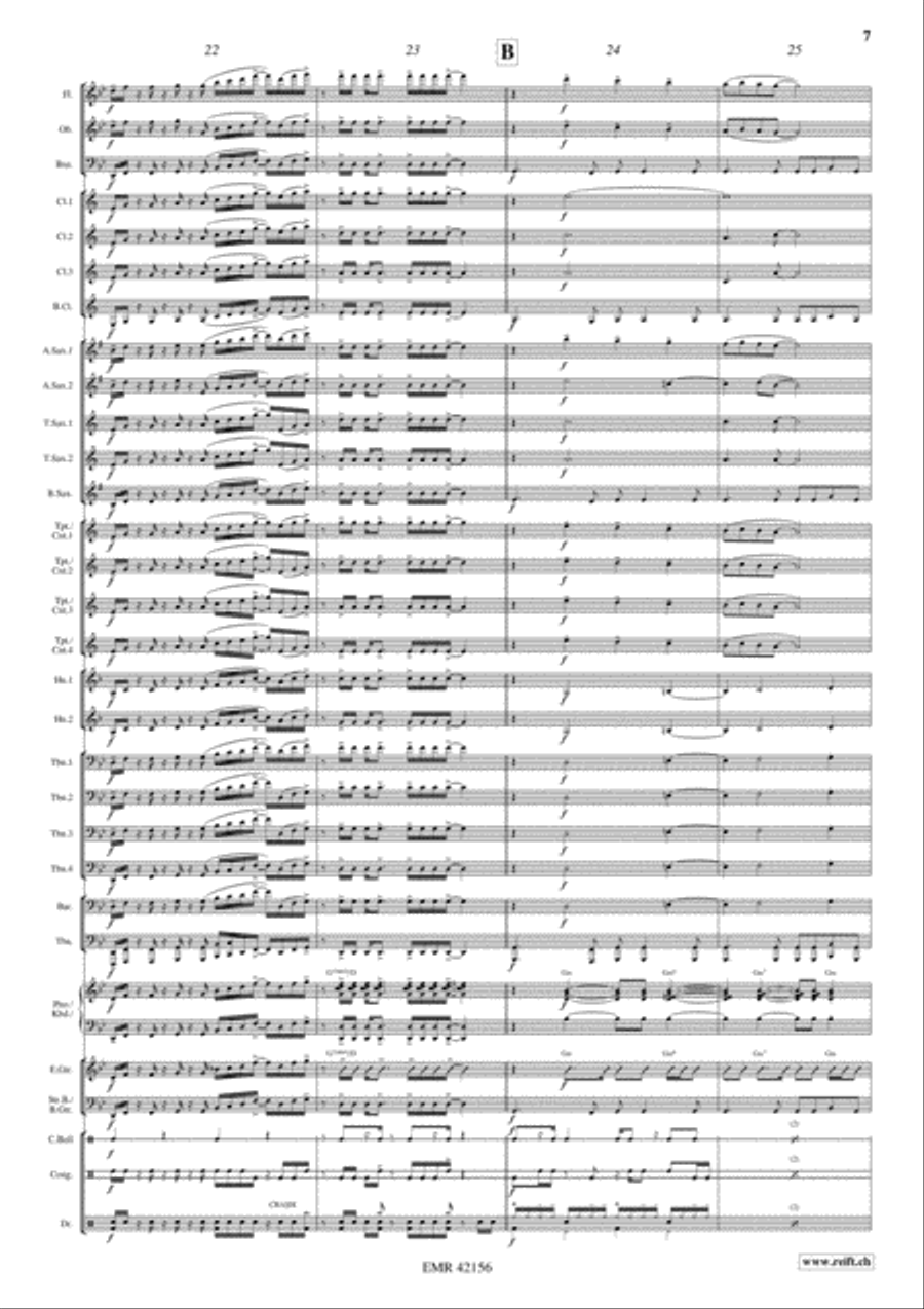 S.W.A.T Theme Concert Band scores gallery preview page 7
