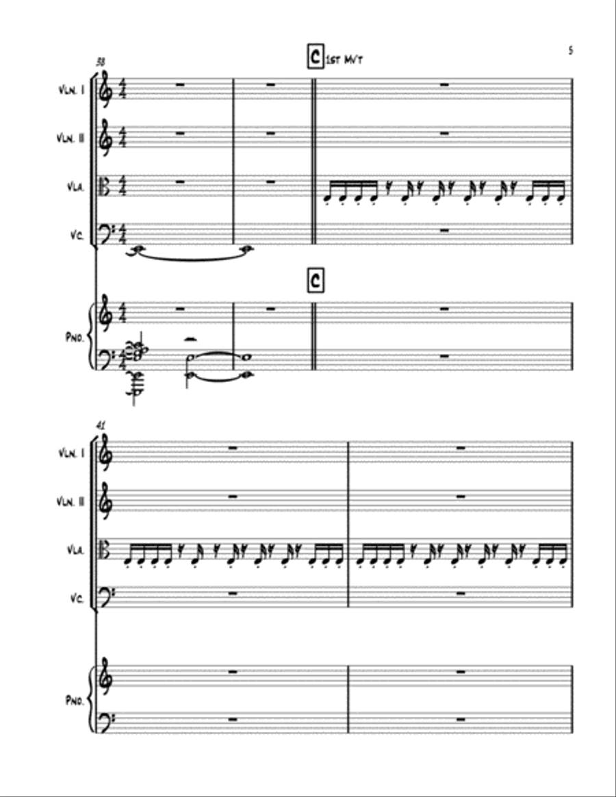 Remembrance Piano Quintet scores gallery preview page 5