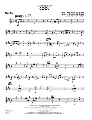 Book cover for Cool (from West Side Story) - Tenor Sax 1