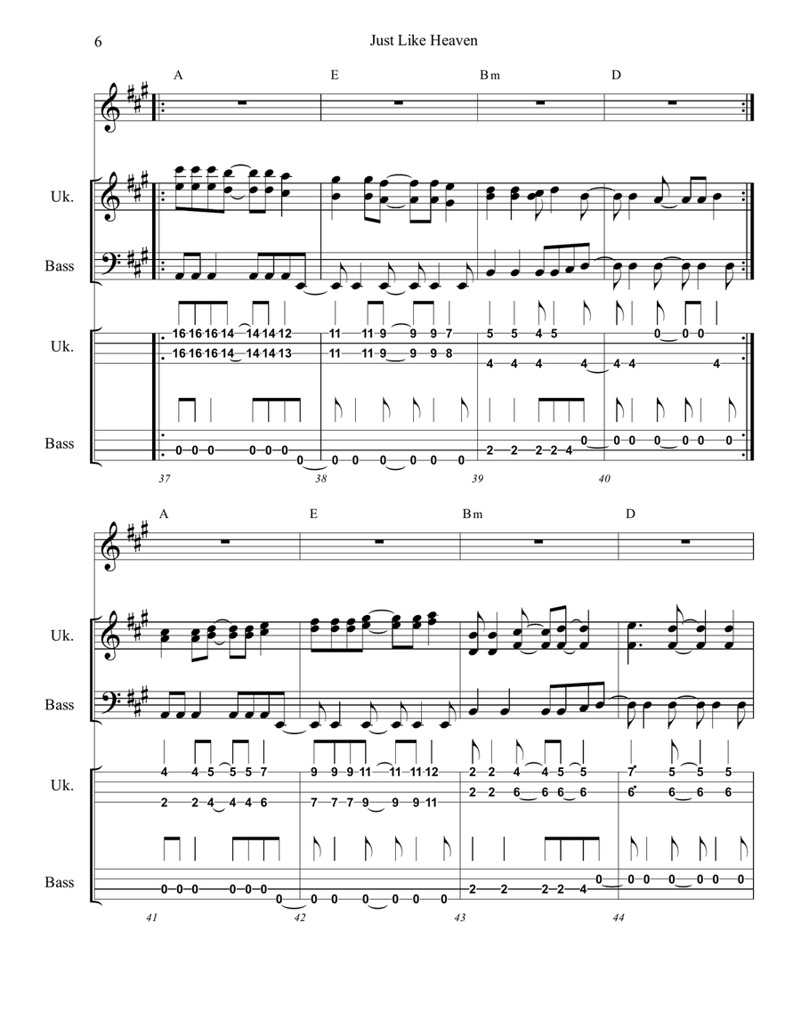 Just Like Heaven Small Ensemble scores gallery preview page 6