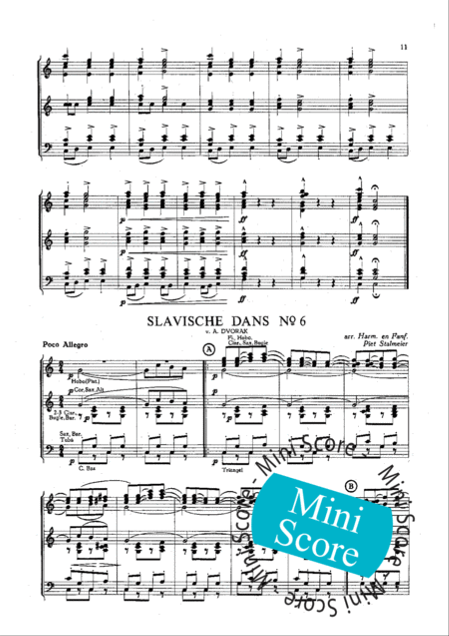 Slavische Dansen No 1,6 en 8 Concert Band scores gallery preview page 13