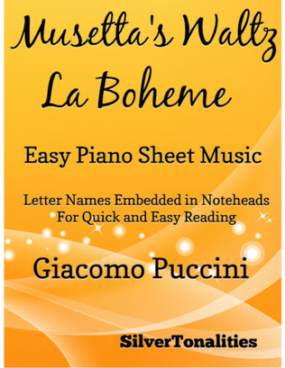 Book cover for Musetta's Waltz La Boheme Easy Piano Sheet Music