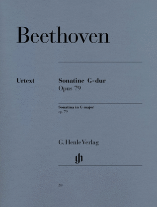 Book cover for Beethoven - Sonatina (Sonata) G Major Op 79 Urtext