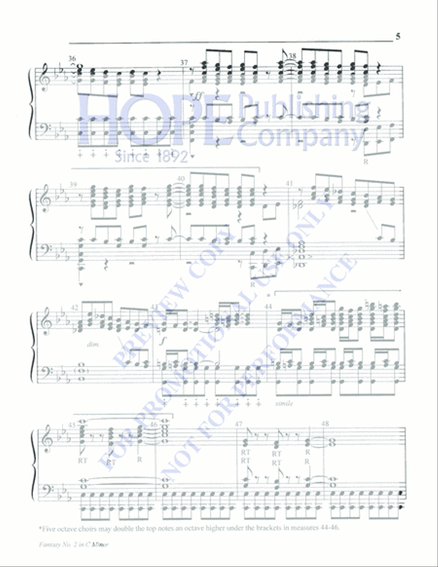 Fantasy No. 2 in C Minor 5-Octaves scores gallery preview page 5