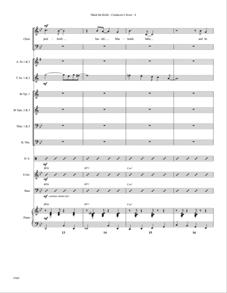 Mack the Knife: Score Choir scores gallery preview page 5